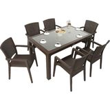 Mandella Elit 90x150 cm Kahverengi Camlı Masa
