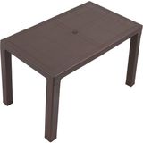 Mandella Kahverengi Elit Rattan Masa 70x120 cm 1 Adet Konforlu ve Dayanıklı Bahçe Mobilyası