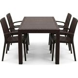Mandella Kampanyalı Elit Rattan 70X120 Nirvana Koltuk Masa Takımı 4 Kişilik Kahverengi - Çok Renkli