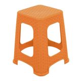 Mandella Sağlam Plastik Karizma Rattan Tabure Tik (1 Adet)