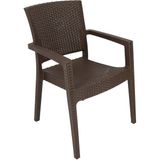 Mandella Zeus Rattan Koltuk (4 Adet) Kahverengi - Cappucino