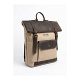 MANDOSİ Hakiki Deri & Mumlu Kanvas Vintage Sırt Çantası Su Geçirmez Laptop Bölmeli Dağcı Kamp & Günlük Unisex Çanta