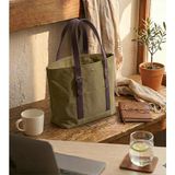 Mandosi Mumlu Kanvas Omuz Çantası - Mıknatıslı, Günlük Kullanım, Ekstra Cepli, Tote Bag - 7256 - Camel