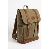 Mandosi Vintage Kanvas Sırt Çantası - Seyahat Okul Kamp Outdoor Günlük Kullanım – 7158 - Camel