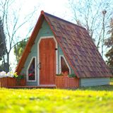 Mandu Ahşap Üçgen Çocuk Oyun Evi Aframe Playhouse