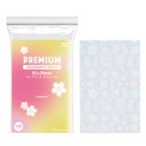 Mandu Deco Sakura Çiçek Holografik Kpop Fotoğraf Kartı Kolları Kart Koruyucu PVC İçermeyen ve Asitsiz Kalkan Kapağı Paket başına 100 Kol (61x91 mm (Çift kollu için))