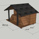 Mandu Su Geçirmez İki Katlı Kedi Evi Açık Kahverengi