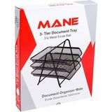 MANE Metal Evrak Rafı 3'lü Dayanıklı Evrak Düzenleme Yardımcısı
