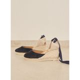 Manebi Lacivert Kadın Deri Espadril 1.5 WL