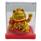 Maneki Neko El Sallayan Mini Şans Kedisi Gold Solar Güneş Enerjili 5x5cm F9GLD09