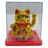 Maneki Neko El Sallayan Mini Şans Kedisi Gold Solar Güneş Enerjili 5x5cm S3GLD03