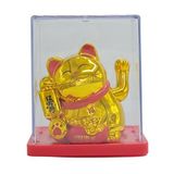Maneki Neko El Sallayan Mini Şans Kedisi Gold Solar Güneş Enerjili 5x5cm Y7GLD07