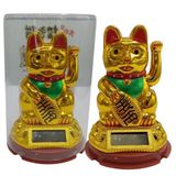 Maneki Neko El Sallayan Şans Kedisi Gold Solar Güneş Enerjili 6x10cm NO7ALT