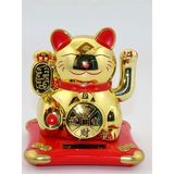 Maneki Neko Feng Shui Bereket Şans Mutluluk Çağıran Şans Kedisi Solar Panelli Hareketli Pati Feng Shui Oturan