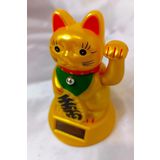 Maneki Neko Feng Shui Bereket Şans Mutluluk Çağıran Şans Kedisi Solar Panelli Hareketli Pati Maneki