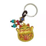 Maneki Neko Pirinç Anahtarlık Sevimli Şişman Feng Shui Şans NOPRNC03