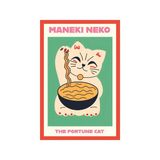 Maneki Neko The Fortune Cat Şans Kedisi Temalı Hediye Not Kartı Kartpostal 10 X 15 Cm