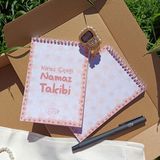 Manevi Koleksiyon Seti | Defter | Kalem | Zikirmatik | Tespih | Bez Çanta Hediyeli - Kiraz Çiçeği Namaz Takibi