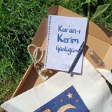 Manevi Koleksiyon Seti | Defter | Kalem | Zikirmatik | Tespih | Bez Çanta Hediyeli - Kur'an-ı Kerim Günlüğüm