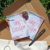 Manevi Koleksiyon Seti | Defter | Kalem | Zikirmatik | Tespih | Bez Çanta Hediyeli - Oruç Çizelgem