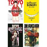 Manga Başlangıç Seti 3 / Tokyo Revengers - Suikast Sınıfı - Death Note - One-Punch Man 1. Ciltler