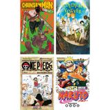 Manga Başlangıç Seti 4'lü Set / Chainsaw Man - Vadedilmiş Yokyer - One Piece - Naruto