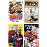 Manga Başlangıç Seti / Naruto - One Piece - Kahramanlık Akademim - Titana Saldırı 1. Ciltler