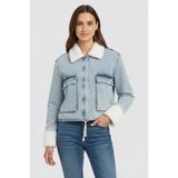 Manga Moda Kürklü Denim Mont M4712 Kar Yıkama