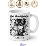 Manga Stil Tasarımlı Baskılı Kupa Bardak Anime Hediye Porselen Mug