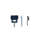 Mangal Barbekü Izgara 3'lü Set , Tel Fırça Maşa ve Yelpaze