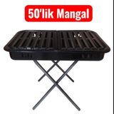Mangal Sepetim 50'lik Emaye Kaplamalı Katlanır Mangal