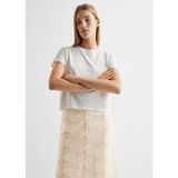 Mango Düğmeli Midi Etek - 2XS - Bej
