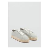 MANGO Kids Bağcıklı koton espadril