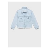 MANGO Kids Kürk yakalı denim mont