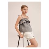 MANGO Kids Volanlı Bağ Detaylı Bluz