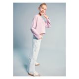 MANGO Kids Yıldız işlemeli culotte jean pantolon