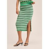 Mango Lurex Örme Etek - XS - Yeşil