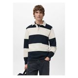MANGO Man Çizgili polo sweatshirt