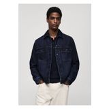 MANGO Man Kürk yakalı denim mont