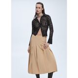 Mango Pilili midi etek - 34 - Koyu Camel