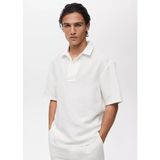 Mango Regular Fit Lyocell Keten Polo Gömlek - S - Beyaz