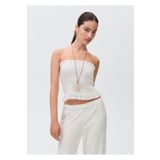 Mango Teen Dantelli straplez bluz