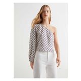 Mango Teen Desenli Asimetrik Bluz