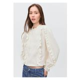 Mango Teen Fırfırlı ve büzgülü bluz
