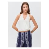 Mango Teen Halter yaka kruvaze bluz