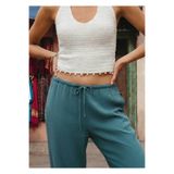 Mango Teen İşleme detaylı şifon pantolon