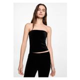 Mango Teen Kadife Bandeau Bluz