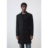 Mango Uzun Yün Palto - Siyah - 2XL