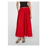 Mango Woman 57016718 İri Pileli Siyah Kadın Midi Etek