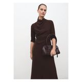 MANGO Woman Büzgülü drape yaka elbise